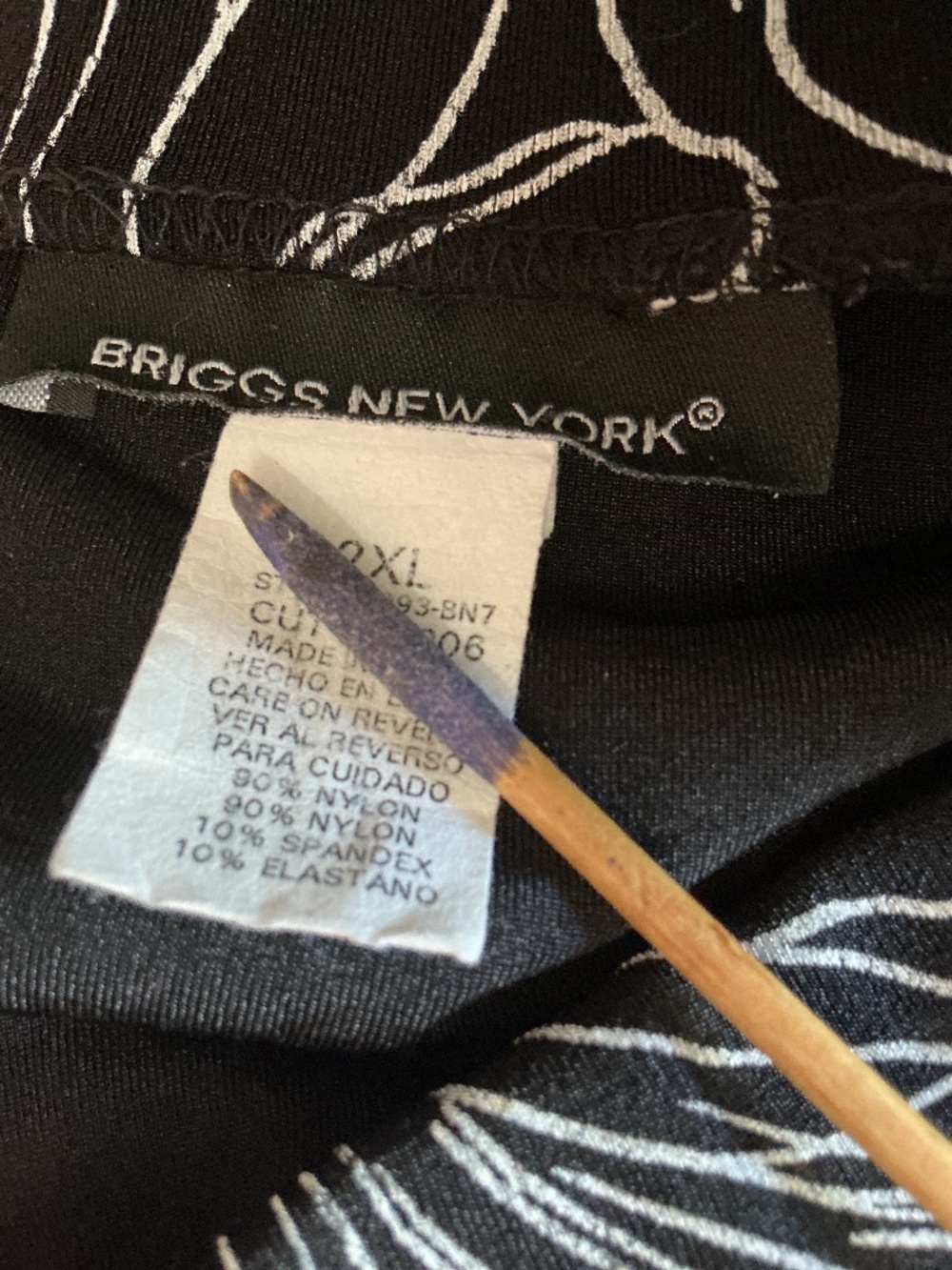 Briggs of New York 2X Black & White Maxi Skirt - Picture 2 of 2